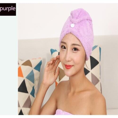 Dry Hair Cap Coral Velvet Microfiber Super Absorbent Soft And Comfortable Without Blowing Thickening Cute Dry Hair Cap M1005
