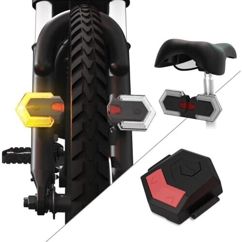 Bike Tail Lights Turn Signal Led Lamp Front Rear For Bicycle Safety Warning Wireless USB Rechargeable Remote Bicycle Lights Back