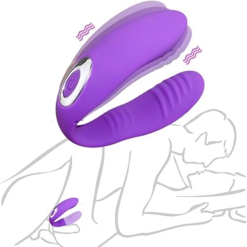 Clitoris Stimulator G-Spot Vagina Vibrating U Type Vibrator Couple Female Massager Adult Sex Toys For Woman USB Rechargeable