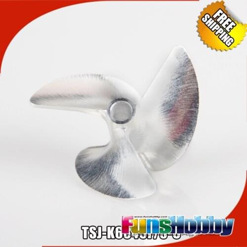 Tenshock 7075-T6 CNC Prop 3 Blade Al Drive Dog Right 4mm Reverse Propeller For RC Boat