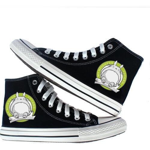 Unisex Anime Cos Tonari no Totoro My Neighbor Totoro Casual Ankle Canvas Shoes Preppy Student plimsolls duck shoes Sneakers