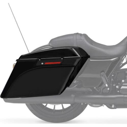 Motorcycle Vivid Black 5" Stretched Extended Hard Saddlebags For Harley Touring FLT Street Electra Glide Road King 1993-2013