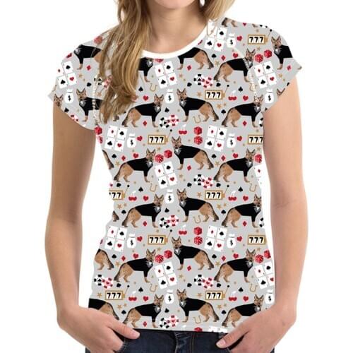 Women T-Shirt Casual Female Girls Clothing Summer Ropa De Mujer Ladies Loose 2020 Tops German Shepherd Dog Printed Dropship