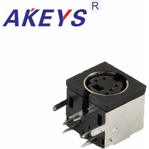 10PCS MDC-4-01 PCB Mount 4 Pin Female S Jack DVD Mini Din Sockets Connectors S Terminal Black