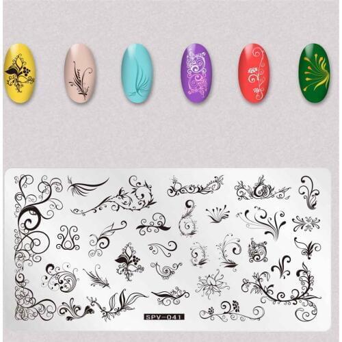 10pc/lot Nail Stamping For Nail Polish Stainless Steel Scratch prevention Butterfly Leaf Flower Nail Stamping Plates