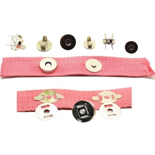 10Pcs Silver 14mm 18mm Magnetic Snap Fasteners Clasps Buttons Handbag Purse Wallet Craft Bags Parts Accessories