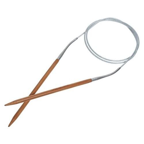 4/4.5/5mm Bamboo Circular Knitting Needles Stainless Steel Tube Crochet Hook DIY Craft Sweater Clothes Hat Scarf Sewing Needles