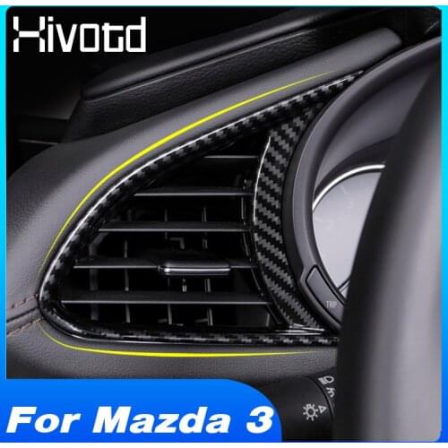 Hivotd For Mazda 3 2021 2020 2019 Accessories Dashboard Air Conditioner Outlet Vent Frame Trim Grille Cover Interior Decoration