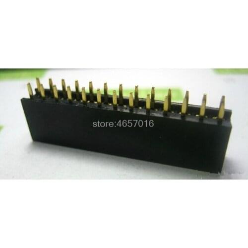 Free shipping 120PCS 2.54mm 2 X 13 Pin Gold-plated Double Row Straight Female Pin Header ROHS