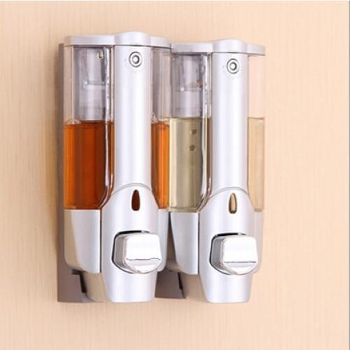 Washing room silver color double soap dispenser 350MLX2