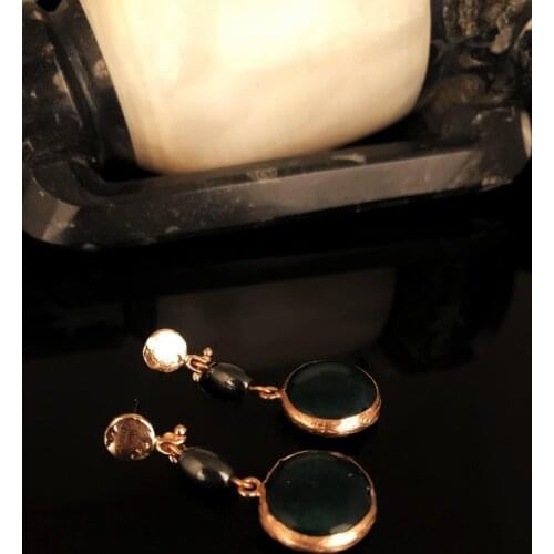Dr Stone Natural Stone Women 'S Agate and Hematite Stone Rose Gold Plated K 373144927