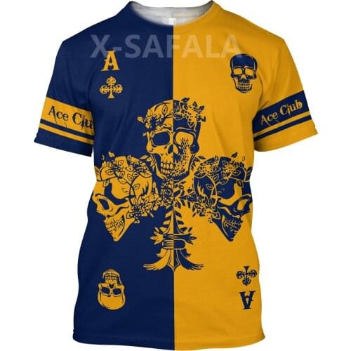 Poker Skull New Men Women 3D All Printed T Shirts Unisex 1 Harajuku Shirt Tee Tops