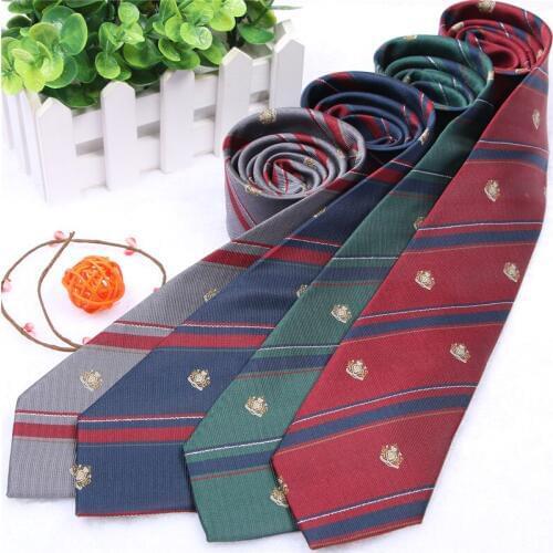 Crown Striped Pattern British Japanese School Girls & Boys JK Uniform Neck Tie Students Necktie Cosplay 4 Colors