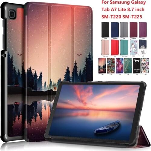 Flip Stand Leather Funda Capa For Samsung Galaxy Tab A7 Lite 8.7 inch SM-T220 SM-T225 Coque Cover T220 T225 Magnetic Case