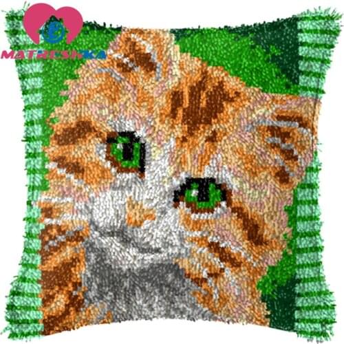 Latch hook pillowcase cross-stitch pillow latch hook kits embroidery carpet do it yourself embroidery pillow home crafts Gift