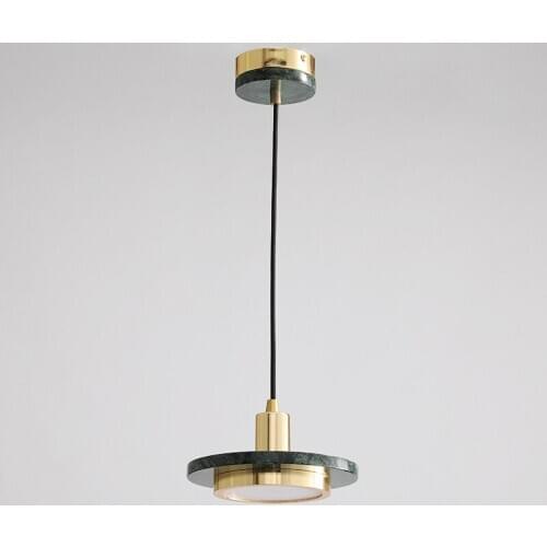 Nordic Marble Led Pendant Lights Modern Simple Art Bedroom Bedside Single Head Hanging Lamp Creative Dining room Decor Luminaire