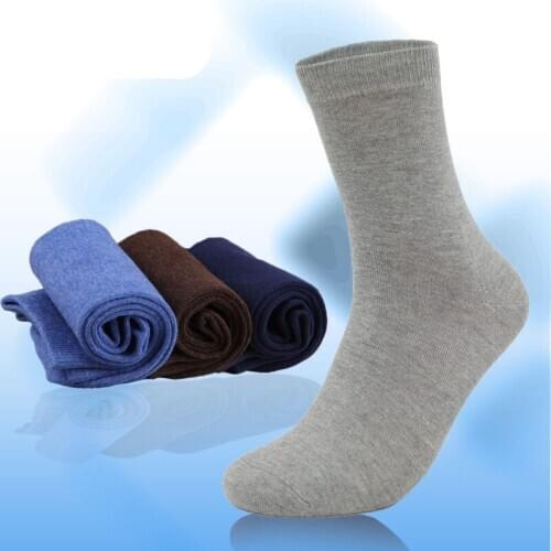 20 pairs / bag mens autumn and winter tube socks Cotton Thick Mens Socks Business Casual Solid Color Cotton Socks
