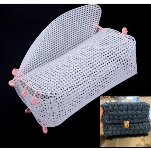 New Weaving Plastic Mesh Sheet Auxiliary Knitting Chenille Gold Velvet DIY Bag Accessories Easy Knit Helper Hyuna bag