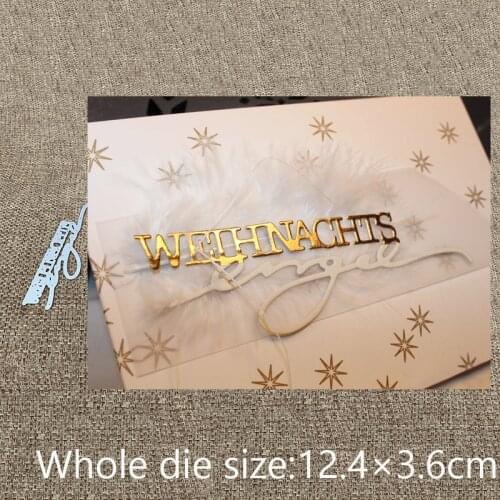 New Design Craft Metal Cutting Die cut dies German Christmas angel letters scrapbook Album Paper Card Craft Embossing die cut