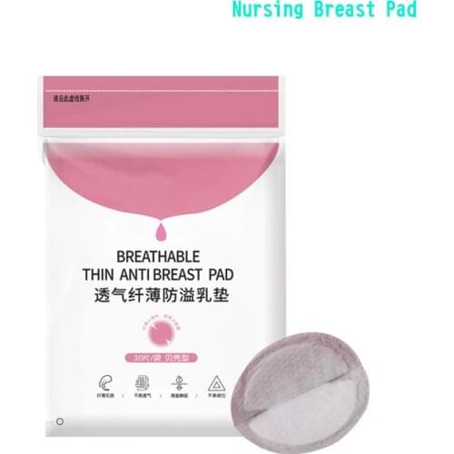 30Pcs/Bag 6 Layers Nursing Breast Pads Organic Breathable Non-Woven Fabric Disposable Maternity Nipplecovers For Breast Feeding