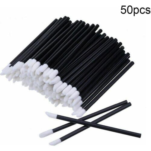 Disposable Makeup Lip Brush Lipstick Lipstick Stick Tool Makeup Black Brush Applicator Tool Lip Gloss Tool F9C0