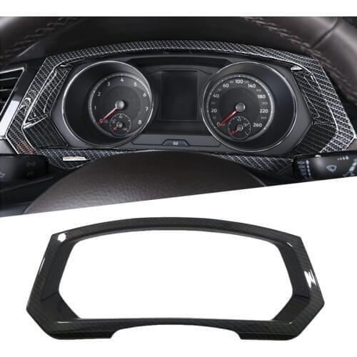 For Volkswagen Tiguan Second Generation 2017 2018 Middle Console Instrument Panel Garish Dashboard Cover Frame Carbon fiber