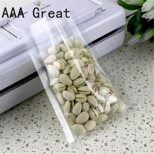50Pcs/Lot Plastic Packaging Bags Open Top Plastic Bag Food Storage Nuts Seed Vacuum Pouches Clear Candy Snack Rice Bags Package