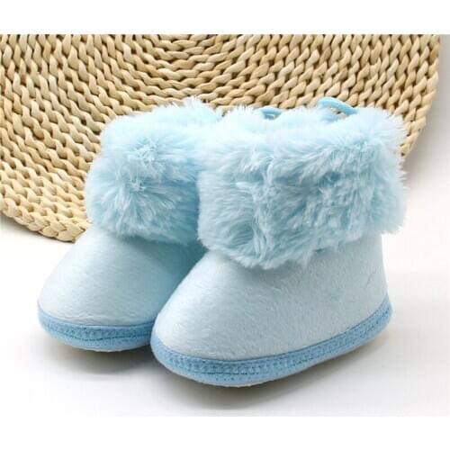 Pudcoco Kids Faux fur Warm Winter Autumn Shoes Lovely Baby Boys Girls Casual Shoes Non-slip First Walkers Boots Newborn Infant