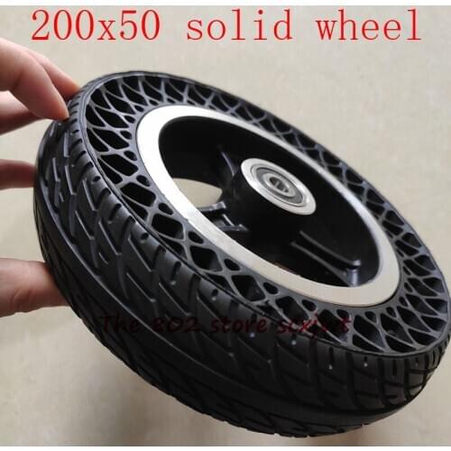 Newset 200x50 Honeycomb Wheel Tyre with Alloy Hub 8 Inch Solid Tire Stab-proof, Wear-resistant and Non Inflatable 200*50 Tyre