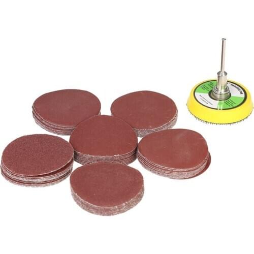 60 Pcs Sanding Paper Grinding Wheel With 50Mm Polishing Pad Adapter, Grits Grinding Pad Grit Paper, Size 100, 240, 600, 800, 100