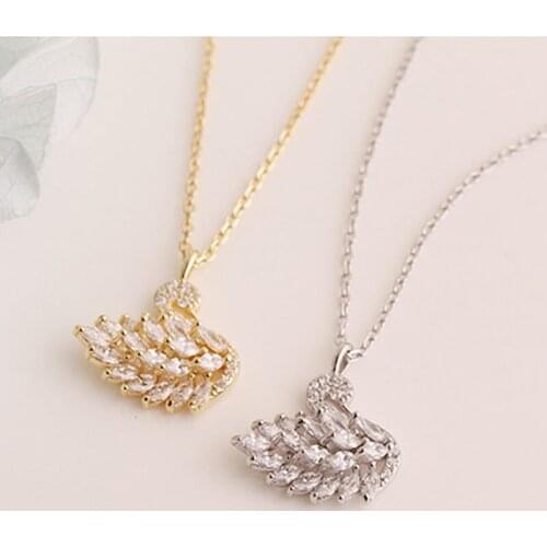 Silver Real 925 Necklaces Women Chains Vintage Jewelry Pendants Undefined Fashion Luxury Goth Sterling Zircon Shining Animal