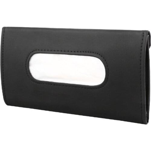 Sun Visor Napkin Holder Face Mask Case Waterproof Tissue Bag Wear-resistant Leather Tissue Storage Holder Car Decoration