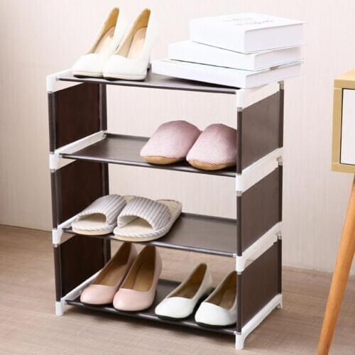 3/4/5 Layers Home Living Room Bedroom Shoes Storage Rack Living Room Bedroom Solid Color Simple Dustproof Shoe Storage Rack