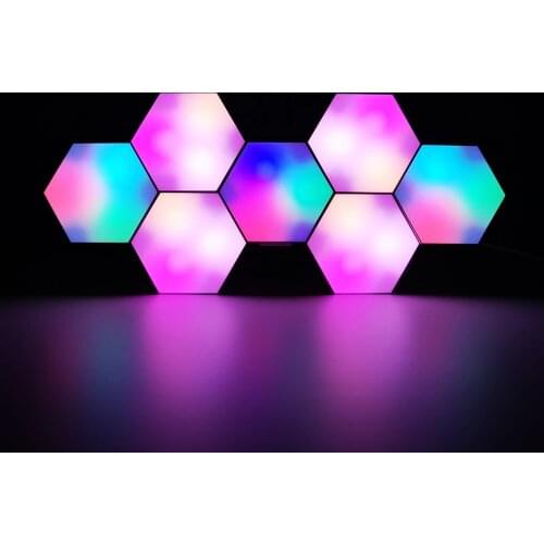 New Hexagon led Luminaria,Interior Wall Decor Night light Gaming Illuminares, Chirldrens Desk Lamp for Bedside Home Living Room