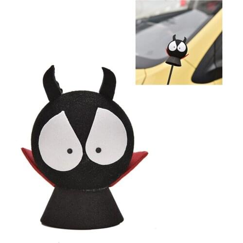 Toppers Eva Decorative Car Topper Balls Black Car Roof Decoration For Car Red Shirt Devil Antenna Topper