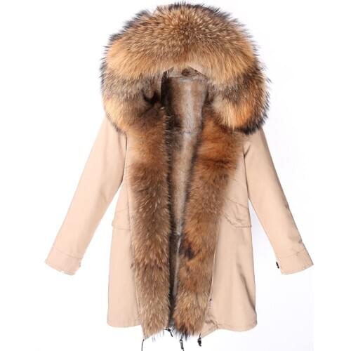 Waterproof parka winter jacket fashion men real fur coat natural raccoon fur collar hood real rabbit fur liner streetwear 2020