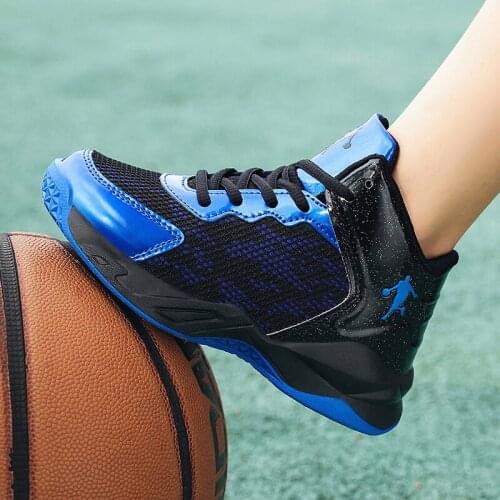 Boys High Quality Brand Leather Basketball Shoes Kids Sneakers Thick Sole Children Sports Shoes Boy Child Trainer Shoes Basket