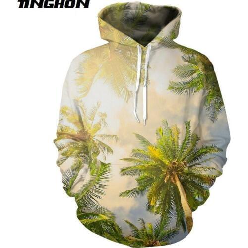 XS-7XL Summer New Fashion Men Women Cali Coconut Tree 3D Print Harajuku Casual Hooded Jacket Hoodies Sweatshirts
