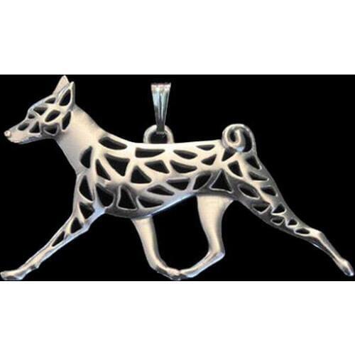 Womens Basenji Movement Pendants Lovers' Alloy Pet Dog Pendants