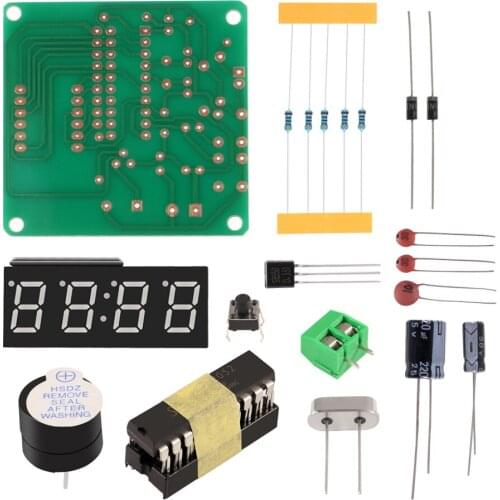 0.56" C51 4 Bits Digital Electronic Clock AT89C2051 SCM Electronic DIY Kits Welding Practice Learning Kits Red LED