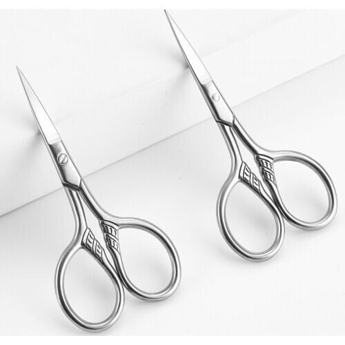 1Pcs 9cm Mini Vintage Scissors Extra Small Stainless Steel Embroidery Scissor Mustache Trimming Portable Shears Men Beard