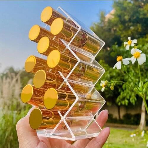 10/16 Grid Lipstick Storage Box Cosmetic Jewelry Box Case Lipstick Display Stand Make Up Organizer Makeup Organizer Storage Case