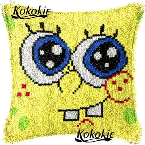 3d diy latch hook making kits print fabric carpet Unfinished Crocheting Rug Kits Yarn Pillowcase Handmade embroidery pillow kits