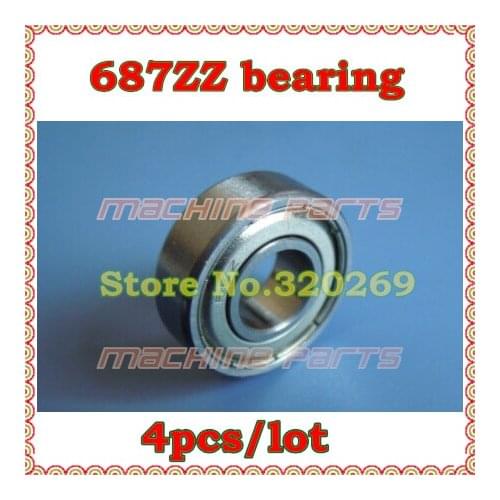 4pcs radial shaft ball bearing 687ZZ 7*14*5 7x14x5mm metal shield 687Z ball bearing