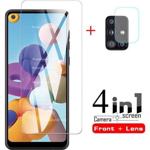 4 in 1 Camera protective Glass For samsung a21 Glass screen protector For samsung galaxy a 21 sm-a215u tempered lens glass Film