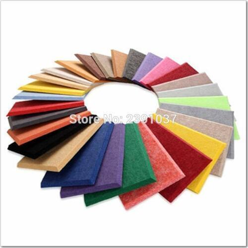 Free shipping 36pcs 40*40cm Polyester Material Acoustic Panels/ Polyester Material/ Soundproof Panels boards Home decorative EMS