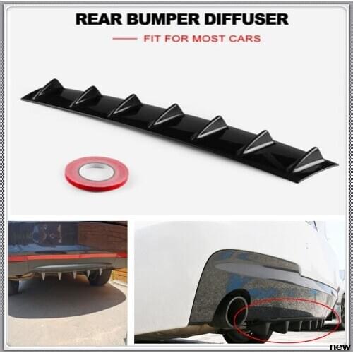 Car Rear Bumper Lip Diffuser Fin ABS air shark for Jeep Renegade Cherokee Wrangler Compass Patriot Santafe i20 i30