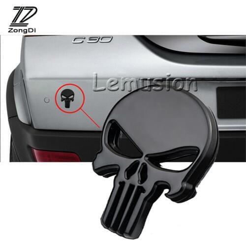 Car Black Badge 3D Skeleton metal Stickers for Mini Cooper Volkswagen VW Polo Passat B6 B7 B8 Golf 4 5 6 7 Touareg Bora Tiguan 2