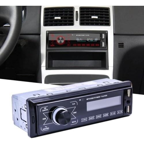 SWM-M10 Car Media Player AUX Input Hands-free Calls Black Time Display Radio Receiver Bluetooth-compatible 4.0 for Automotive