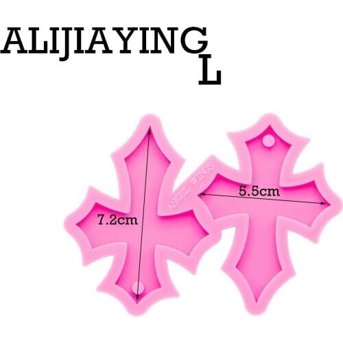 DY0321 Shiny plane Cross Shape Earrings Silicone Mold DIY Craf Mould Epoxy Resin Custom Mold 100% Food Grade Silicone